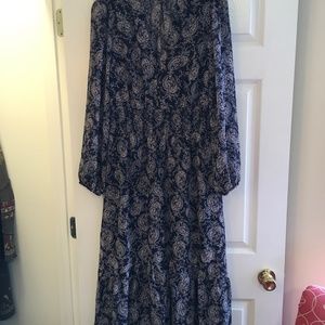 Indigo Rose Navy Paisley Dress